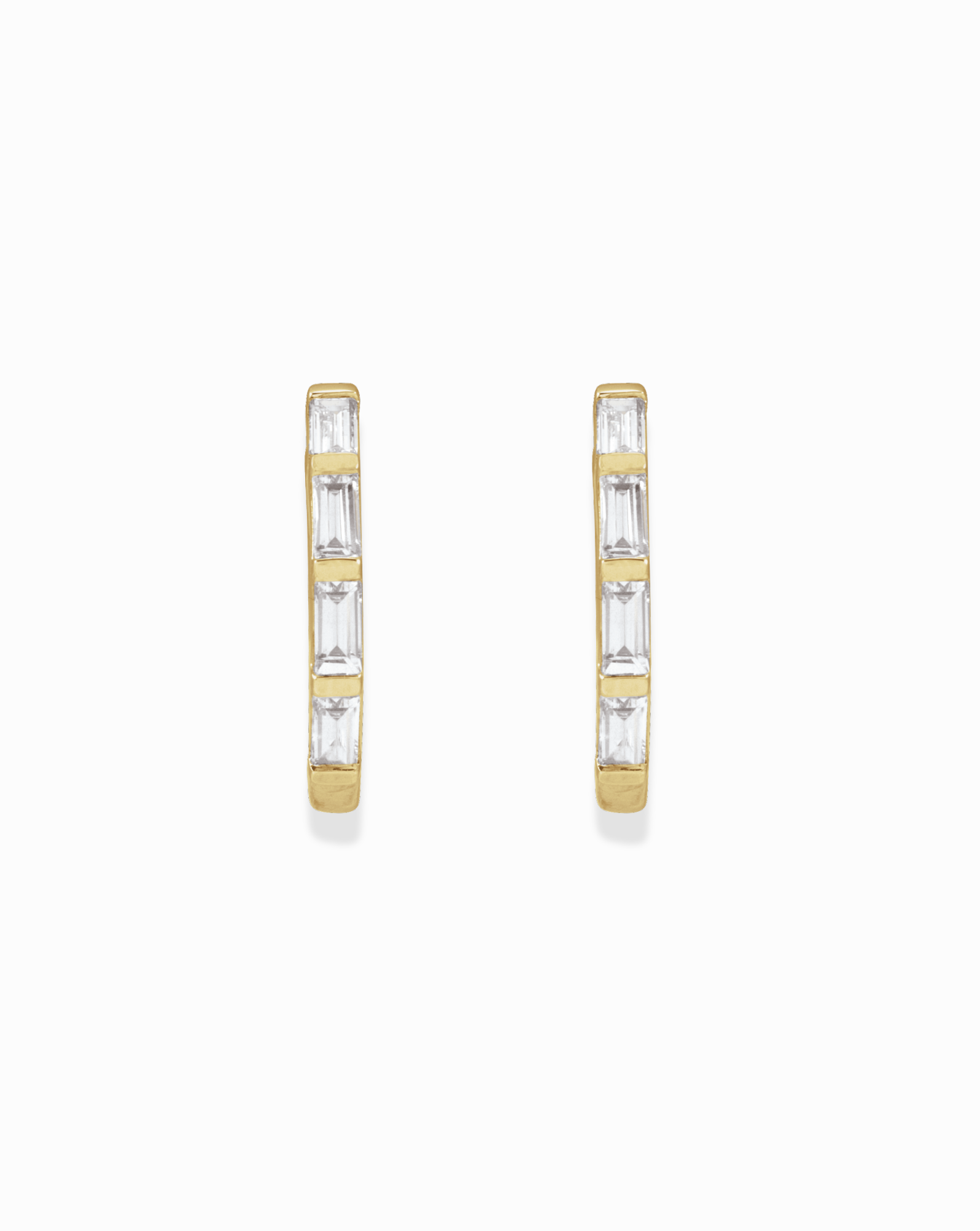 Baguette Diamond Huggies