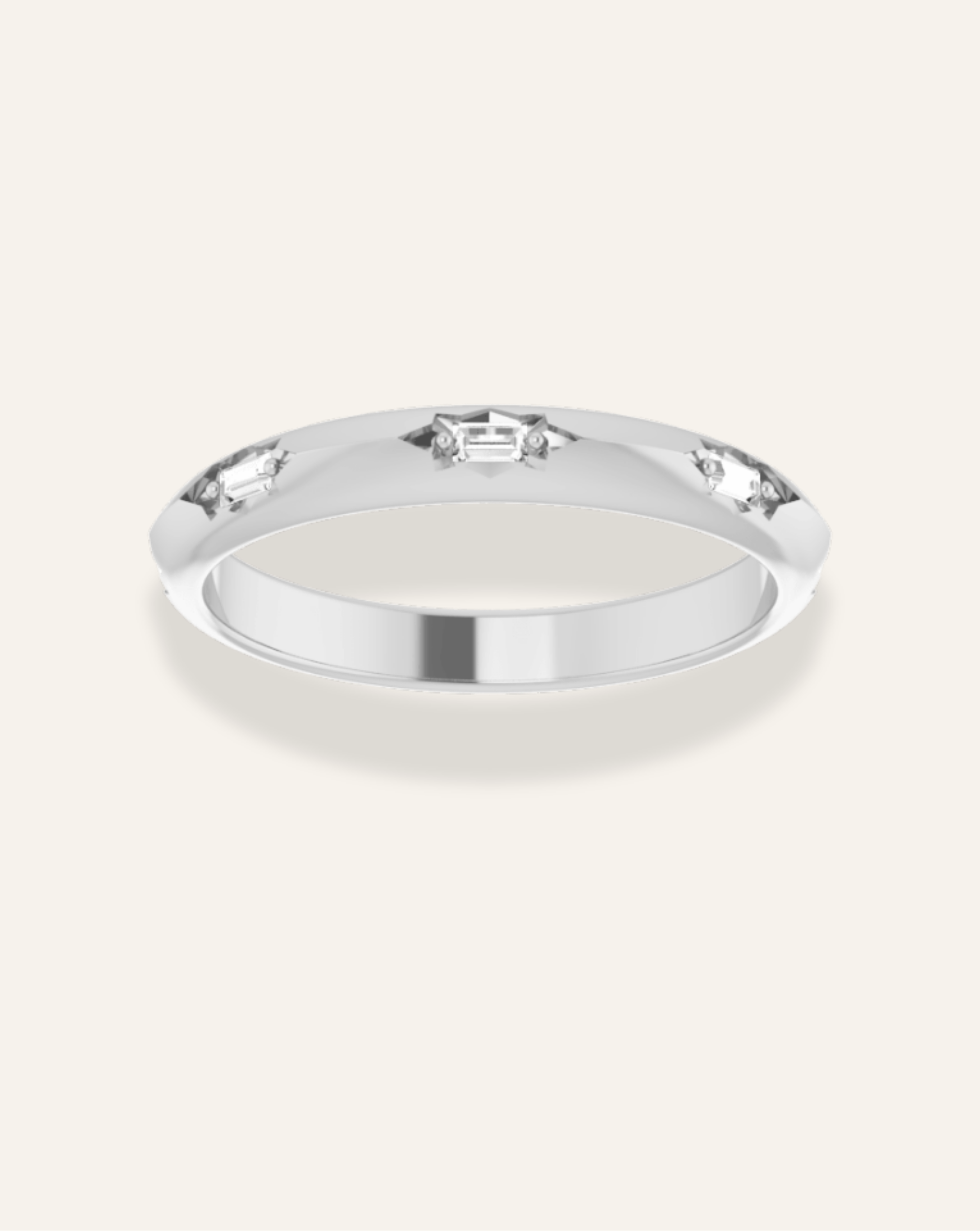 Baguette Cut Diamond Starburst Ring