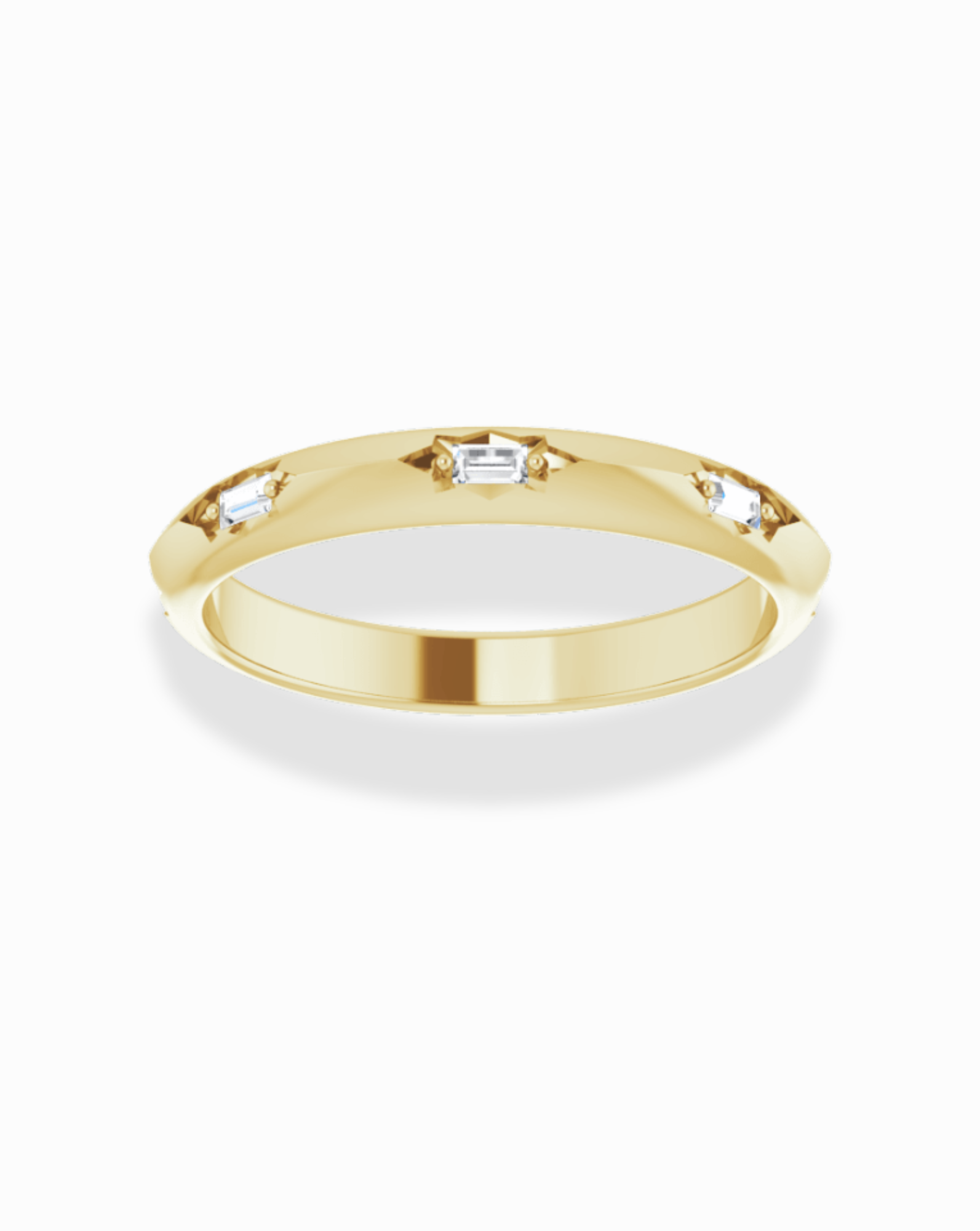 Baguette Cut Diamond Starburst Ring