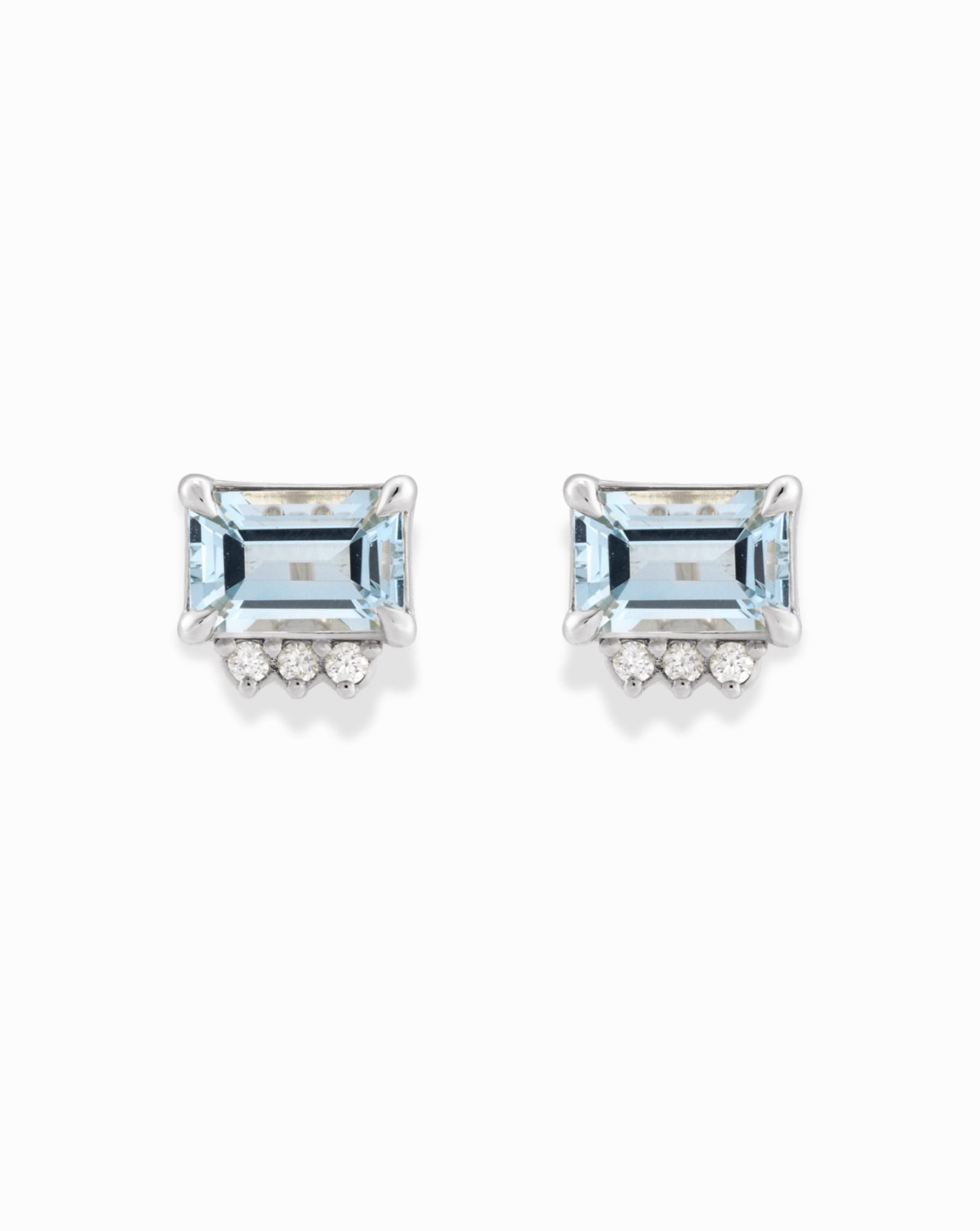 Blue Topaz Accented Studs