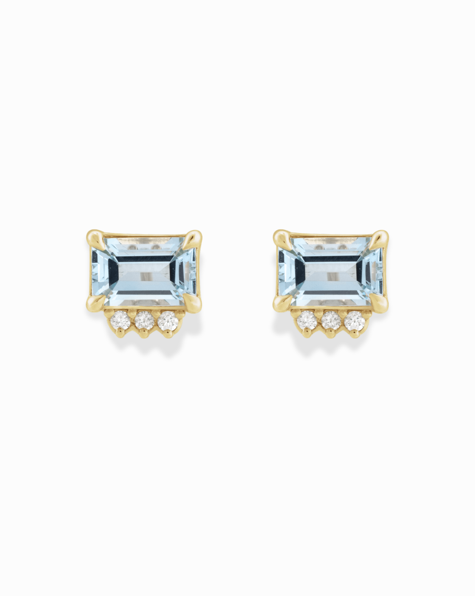 Blue Topaz Accented Studs