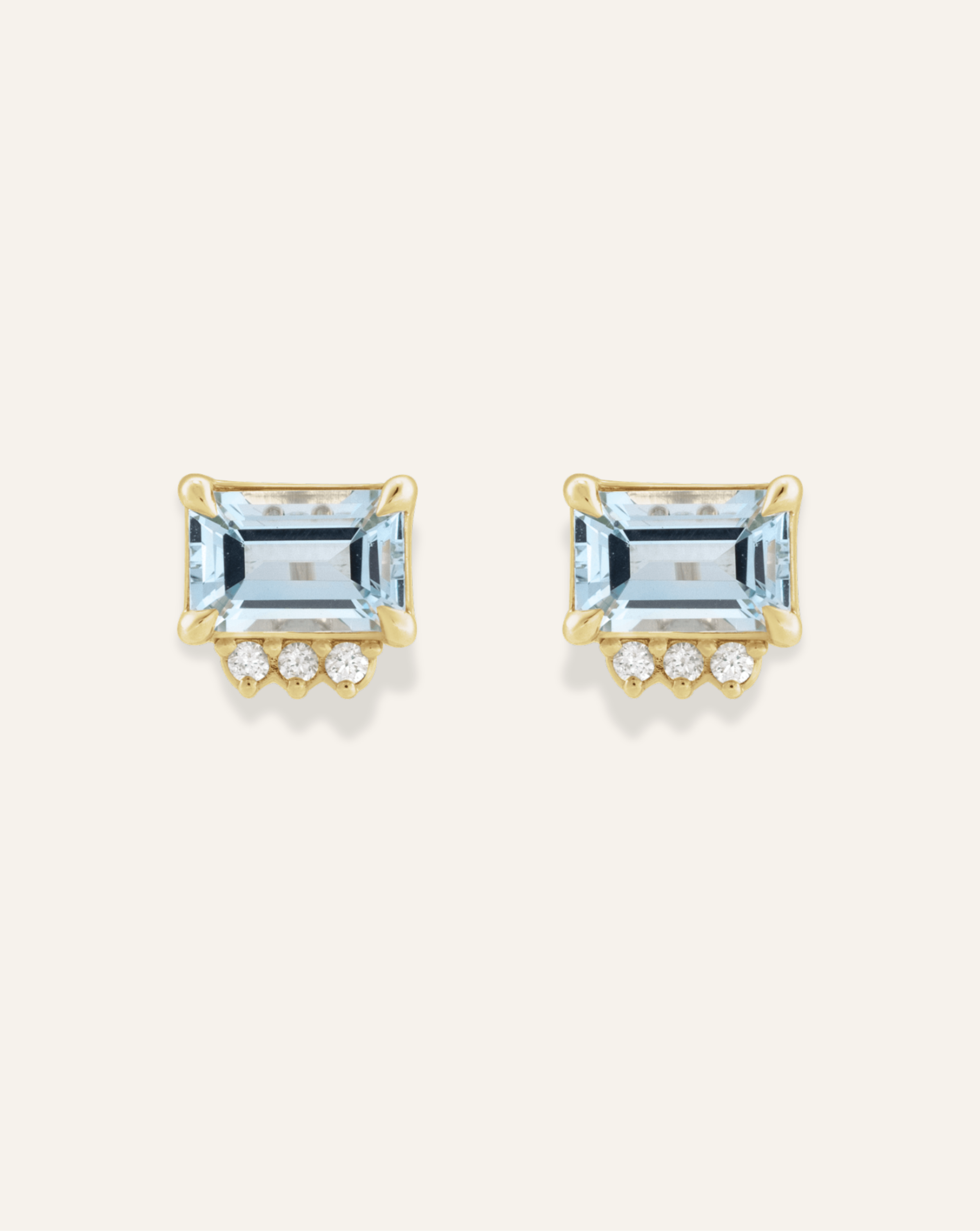Blue Topaz Accented Studs