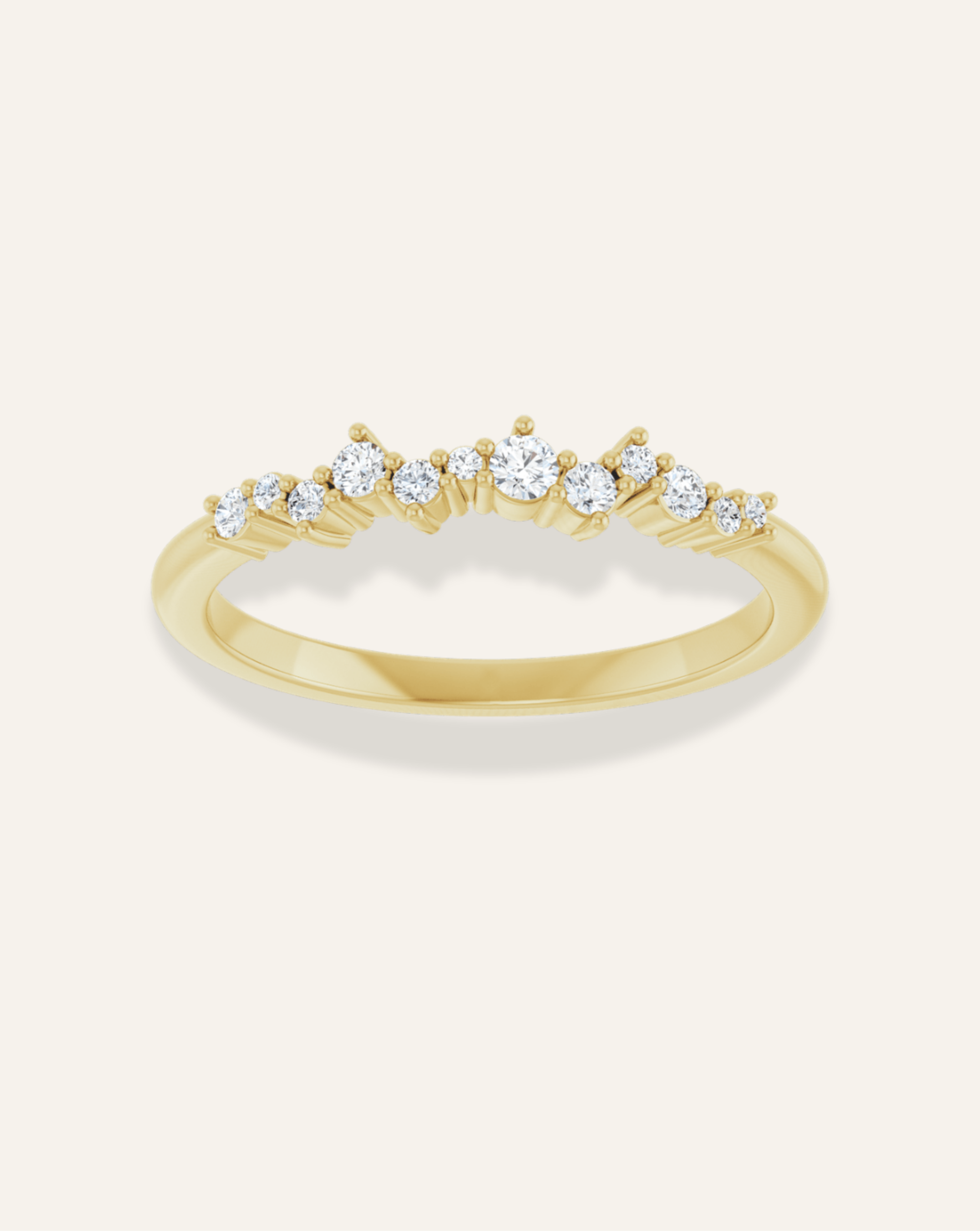 Diamond Cluster Stacking Ring