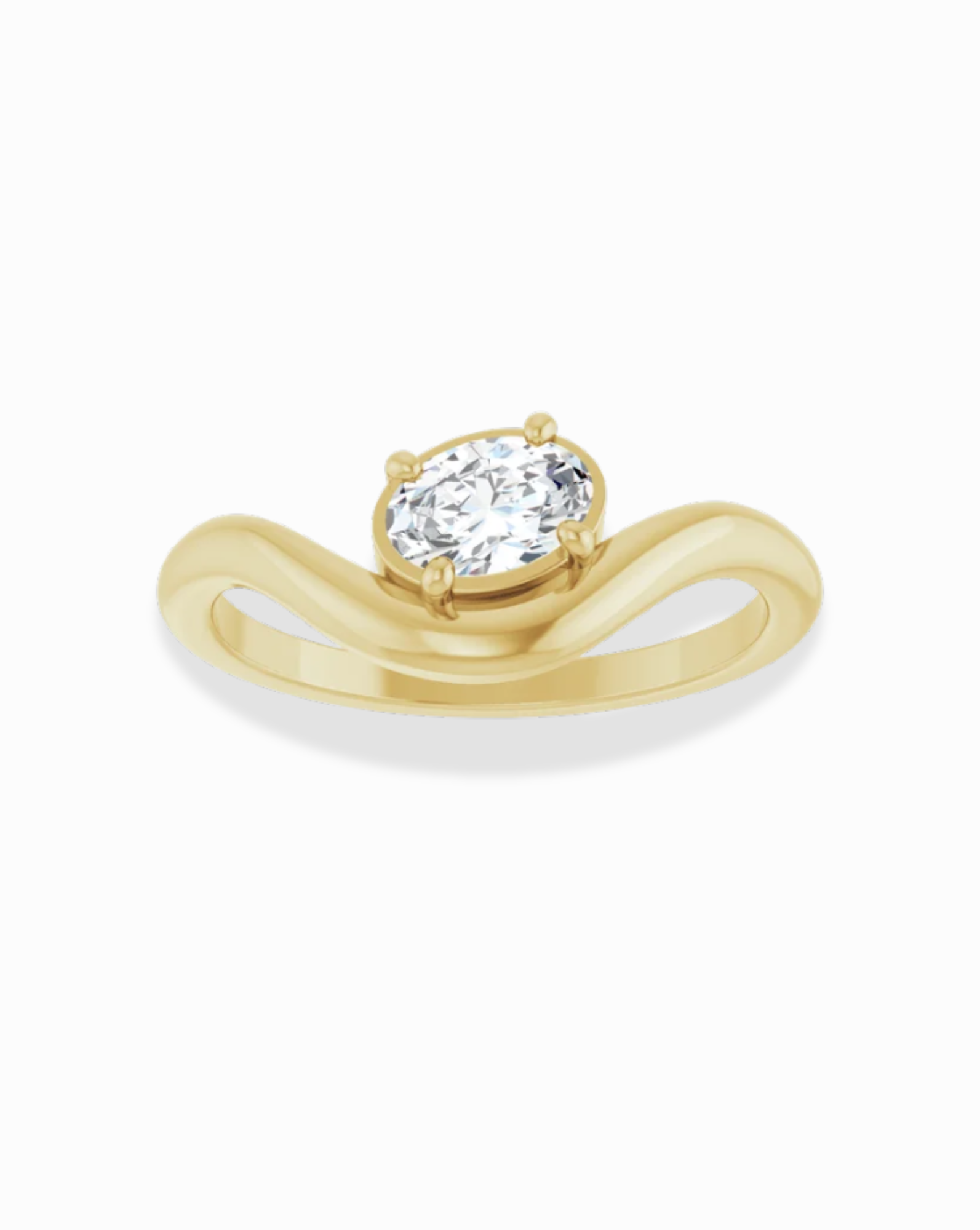 Oval Cut Asymmetrical Ring