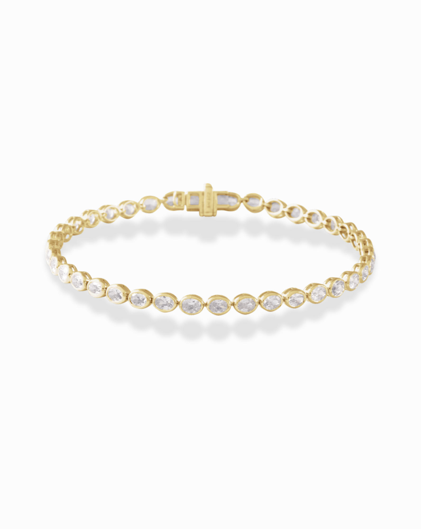 Oval Cut Bezel Tennis Bracelet