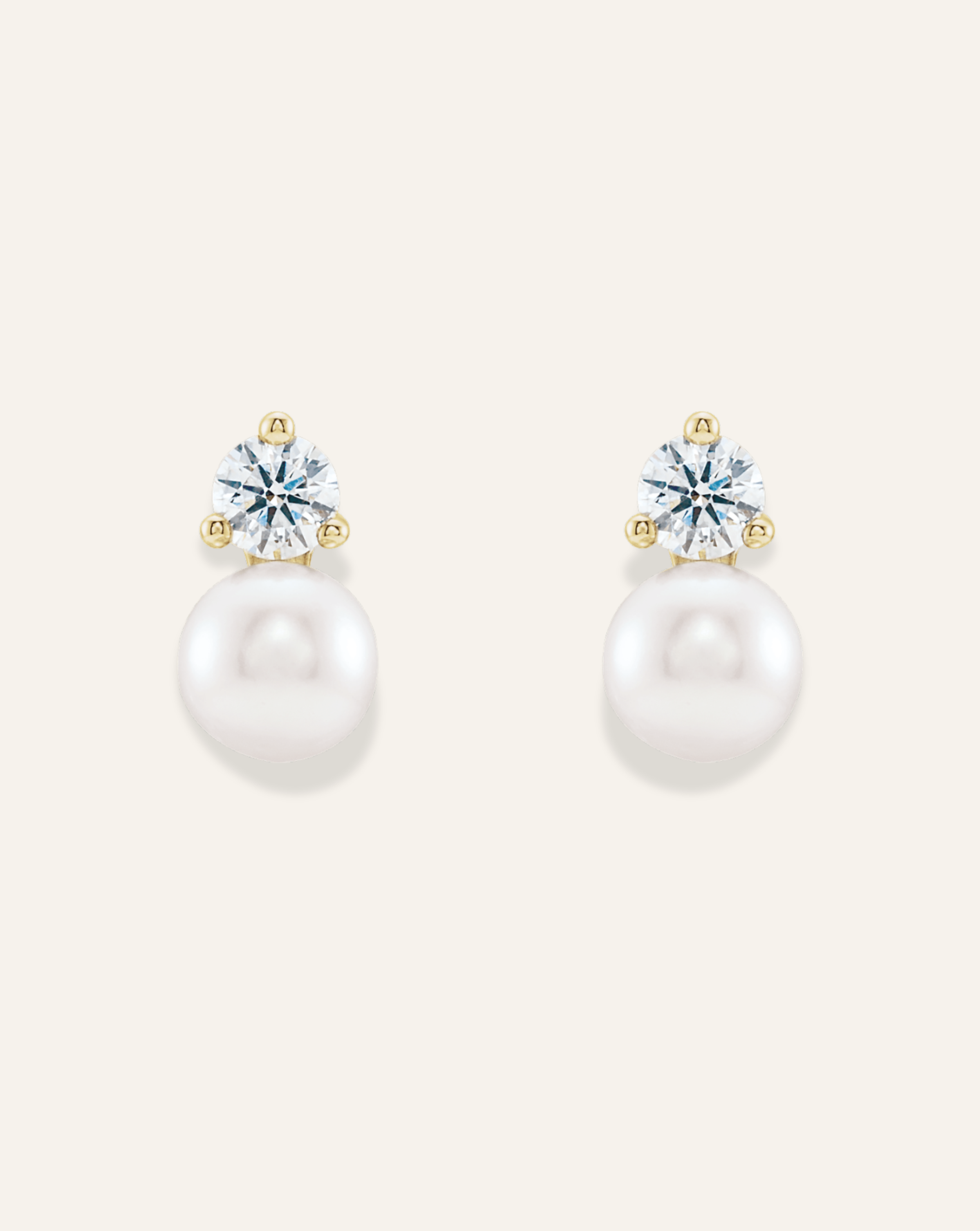Pearl and Diamond Studs