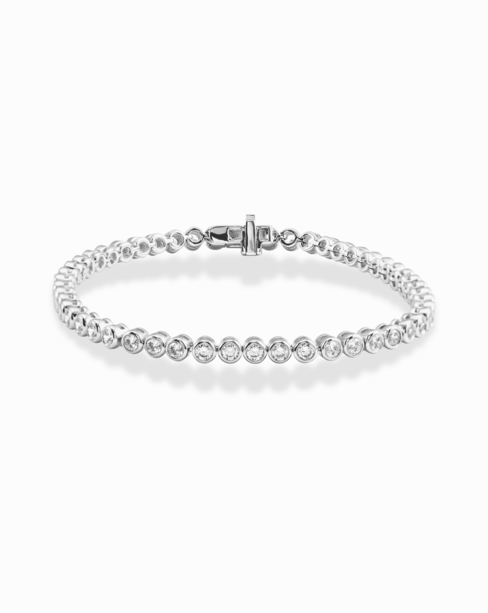 Round Cut Bezel Tennis Bracelet