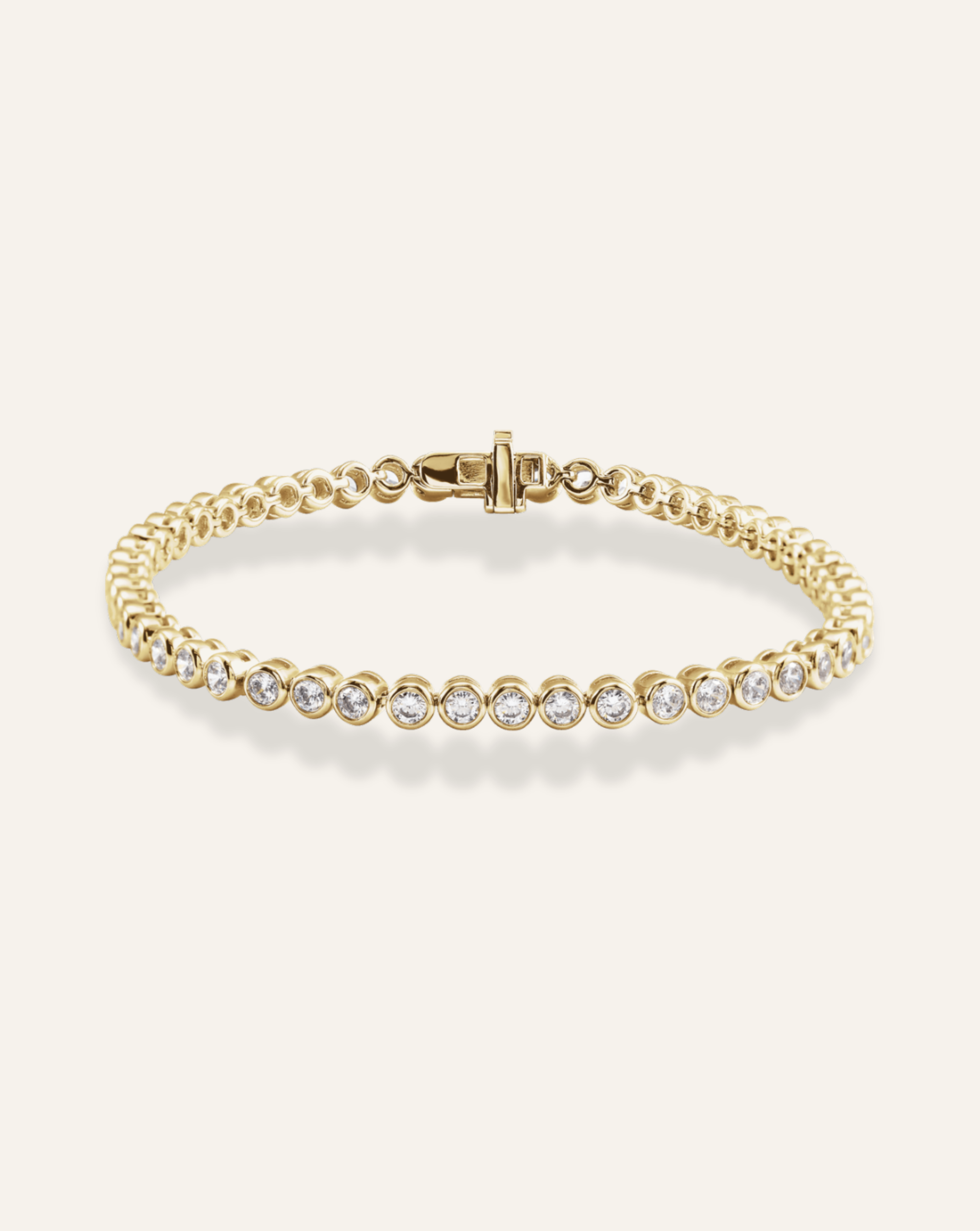 Round Cut Bezel Tennis Bracelet