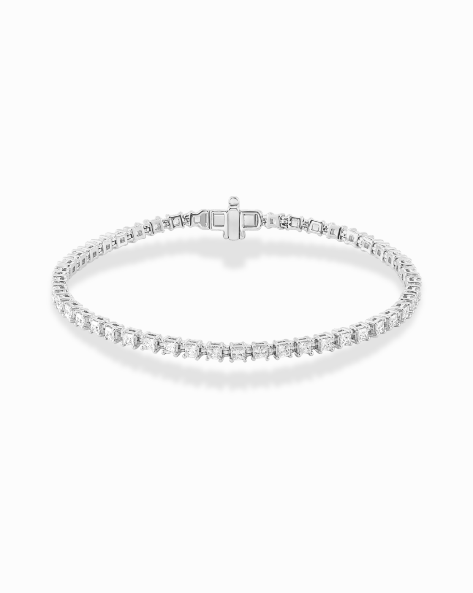 Square Cut Tennis Bracelet