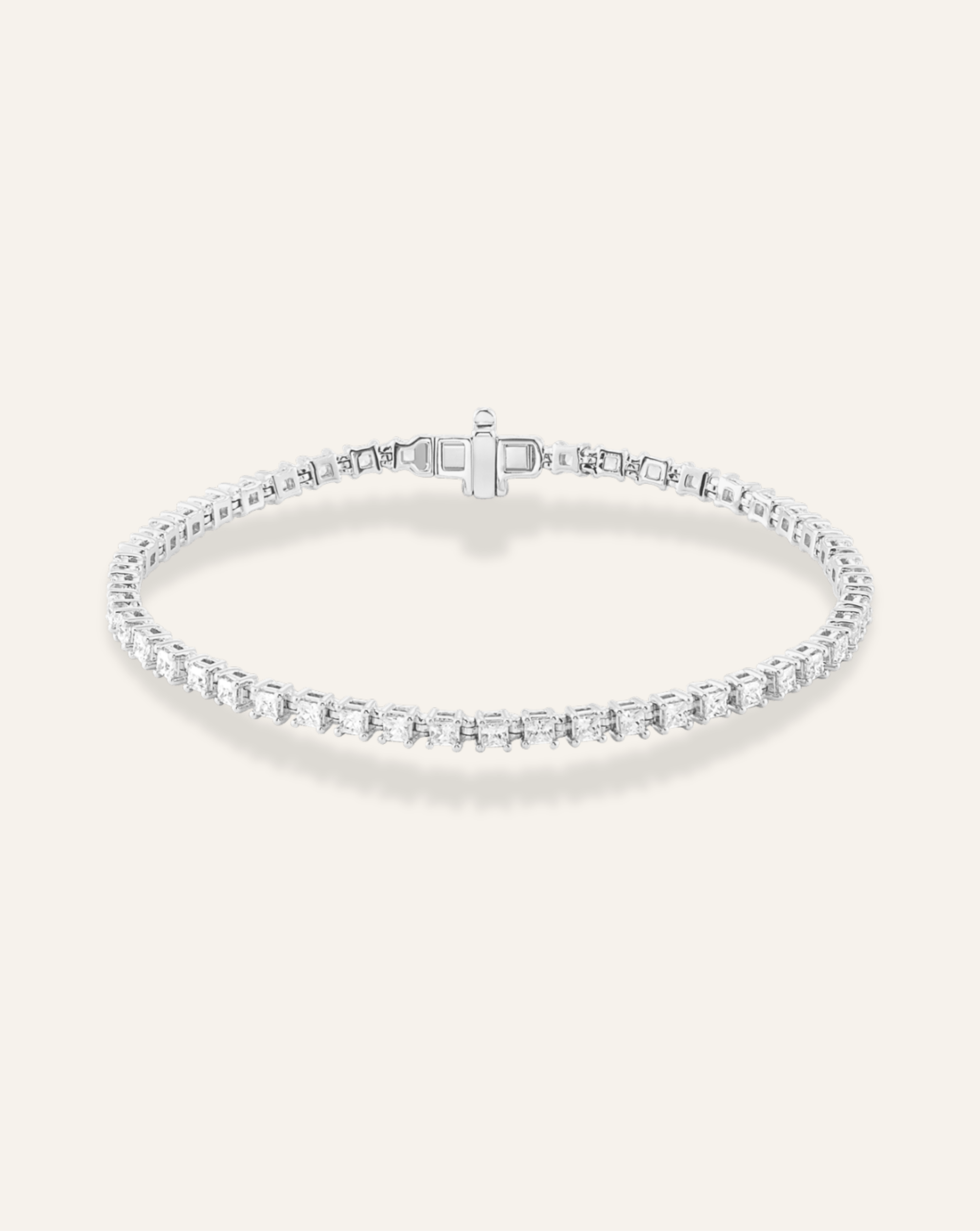 Square Cut Tennis Bracelet