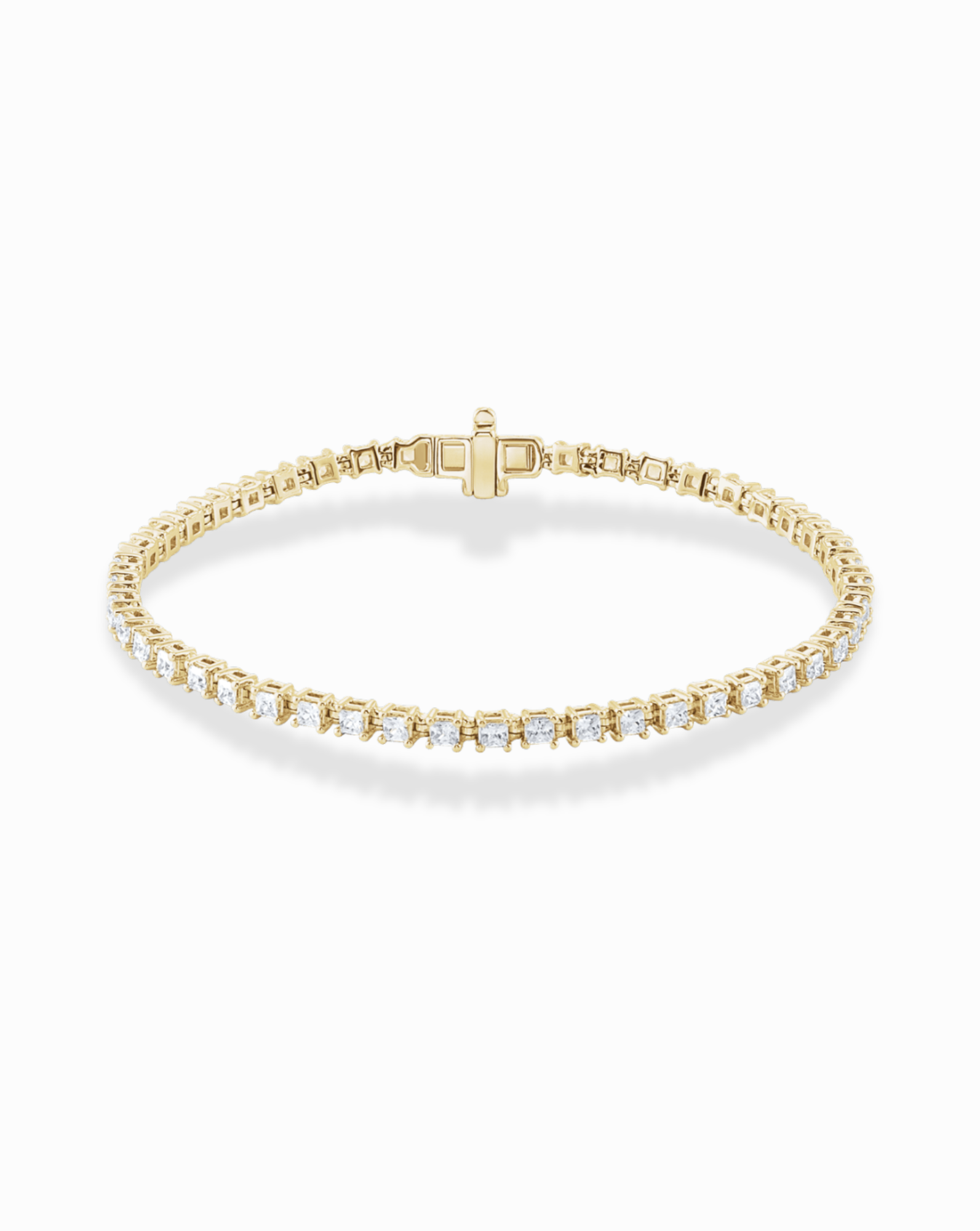 Square Cut Tennis Bracelet
